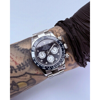 Custom Seiko Mod • Midnight Navy MOP Diamond Daytona • 39.5mm